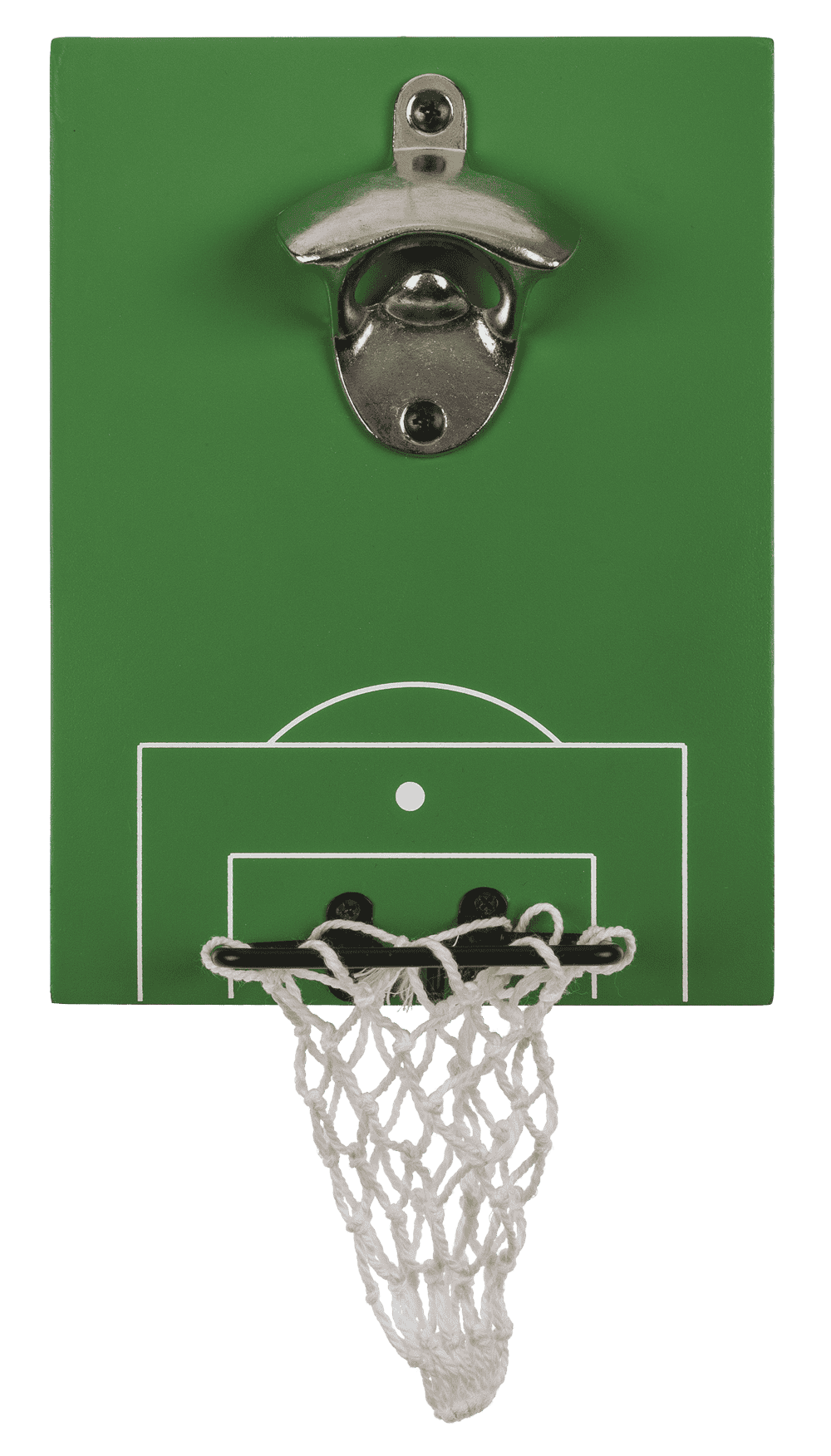Football Pitch Bottle Opener with Goal – Metal Bottle Opener with Net Catcher