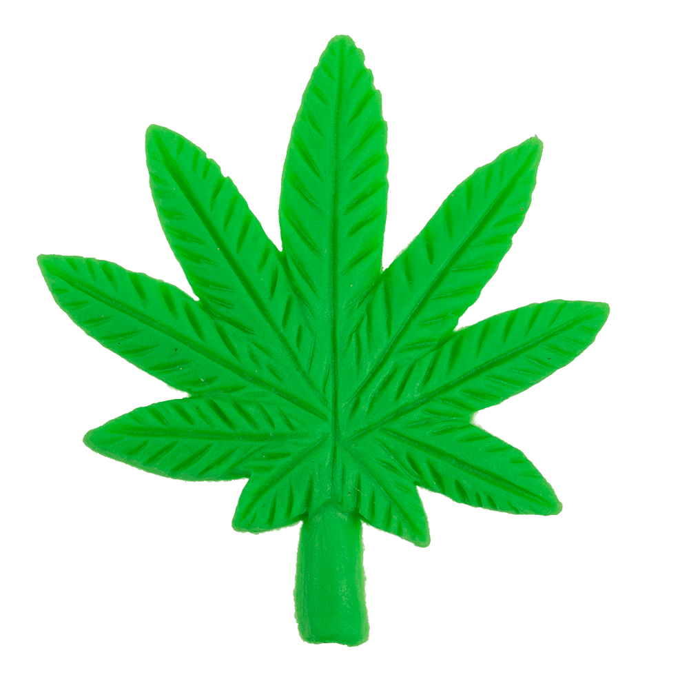 Growing cannabis leaf plastic