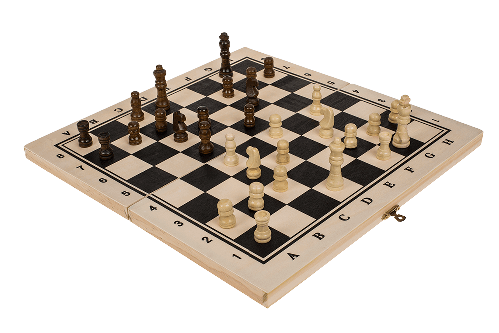 Schach Brettspiel aus Holz 34cm