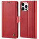 iphone 14 pro max - couverture de l'affaire stand flip rouge