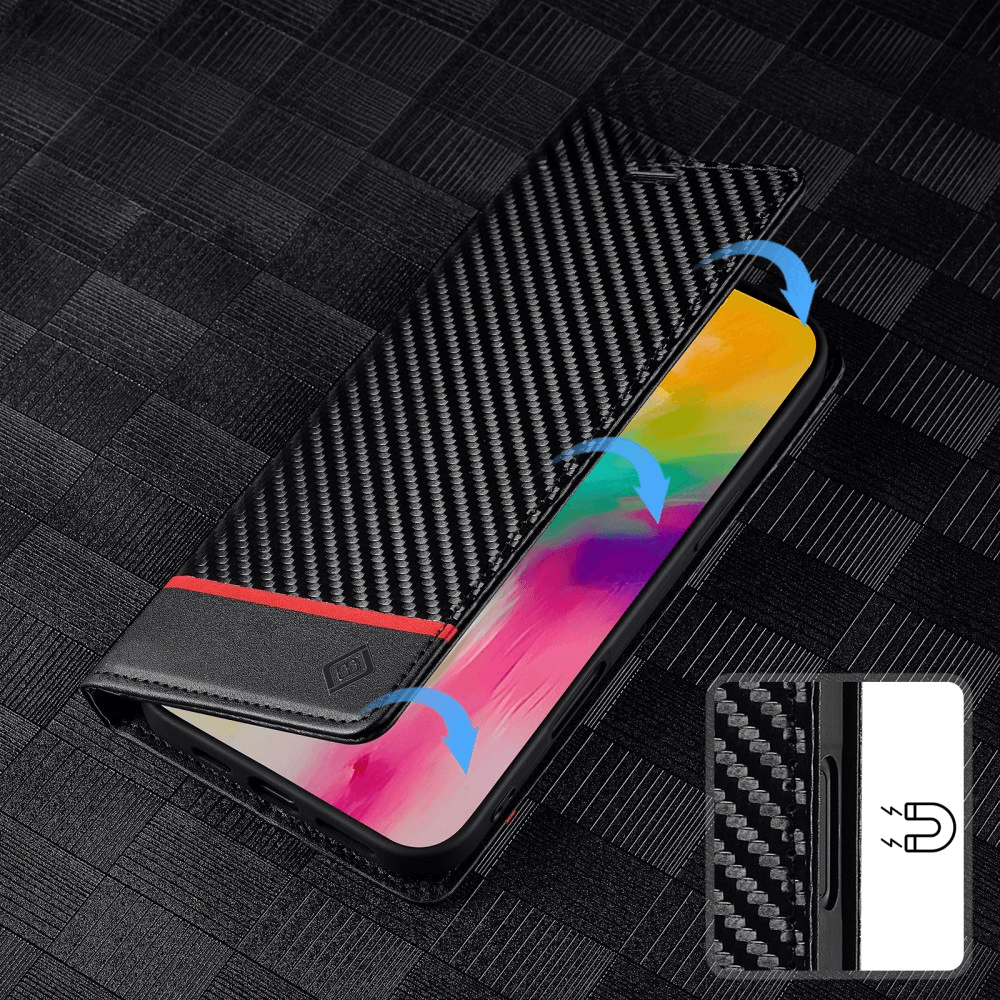 iPhone 16 Plus - LC.IMEEKE Case Carbon Fiber