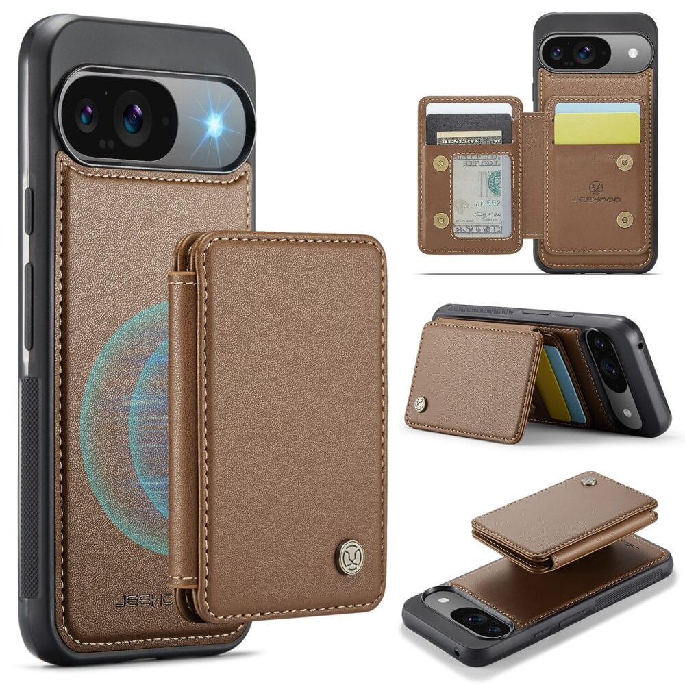 Custodia a portafoglio per Google Pixel 9 Pro XL, custodia a portafoglio in pelle con 4 Custodia a portafoglio per Google Pixel 9 Pro XL, custodia a portafoglio in pelle con 4