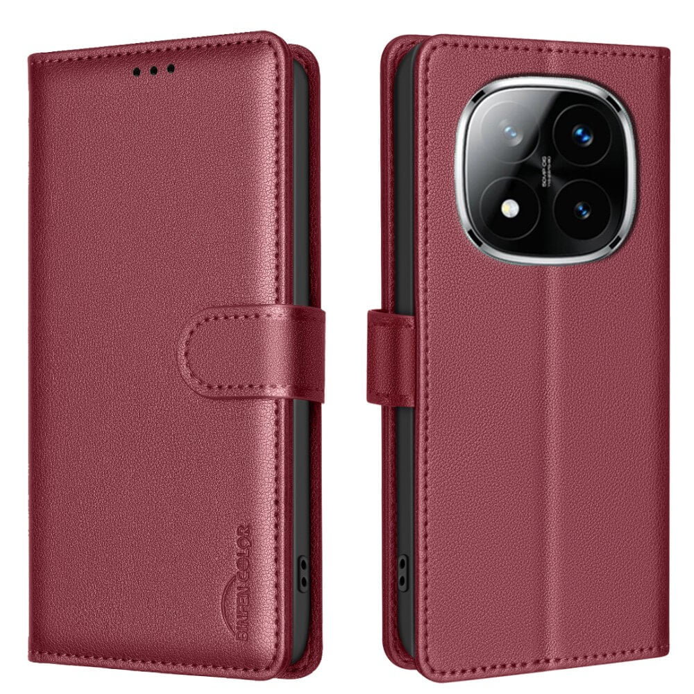SineOrdo Leder Flip Case Für Xiaomi Redmi Note 14 Pro 4G – Klapphülle Mit Kartenfach, Ständer & Magnetverschluss