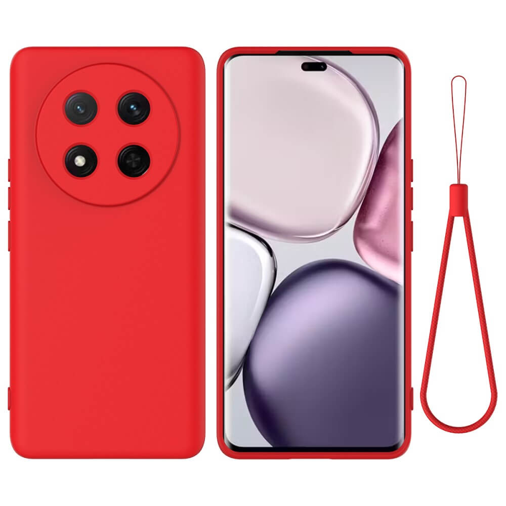 HONOR Magic7 Lite - Silikon Gummi Hülle mit Riemen