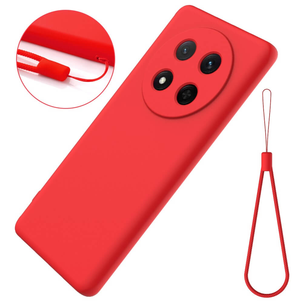 HONOR Magic7 Lite - Silikon Gummi Hülle mit Riemen
