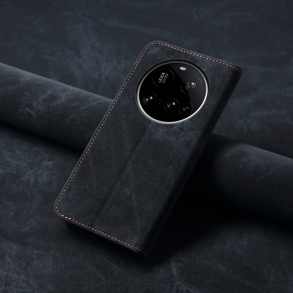 Xiaomi 15 Ultra - Flip Case in Jeans Stoff Optik
