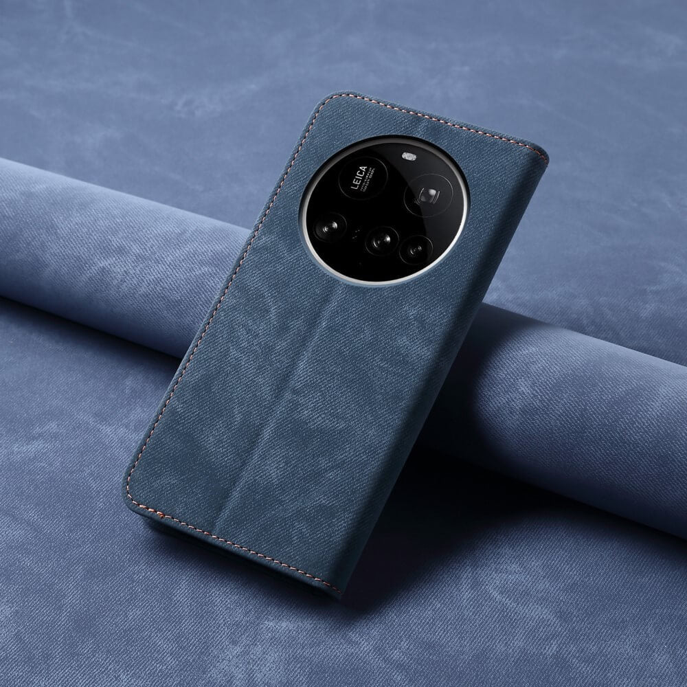 Xiaomi 15 Ultra - Flip Case in Jeans Stoff Optik