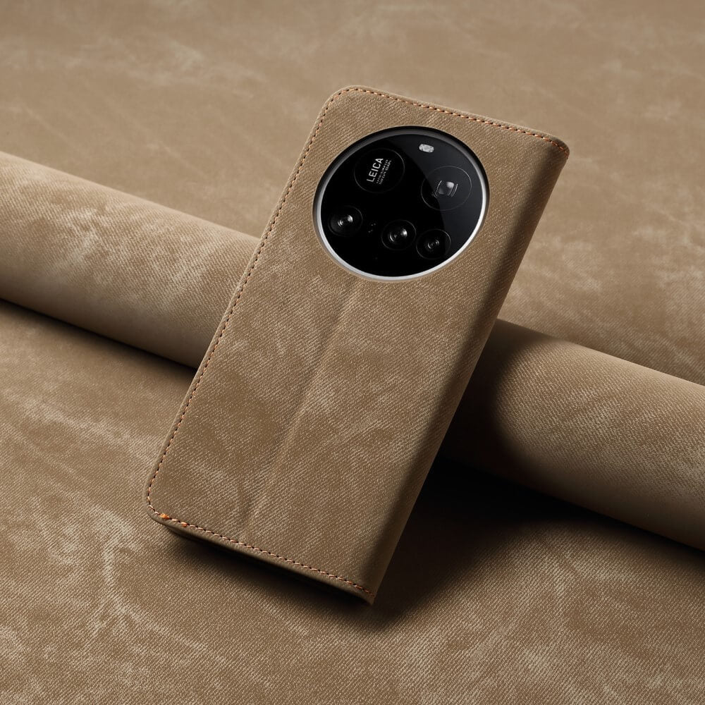 Xiaomi 15 Ultra - Flip Case in Jeans Stoff Optik