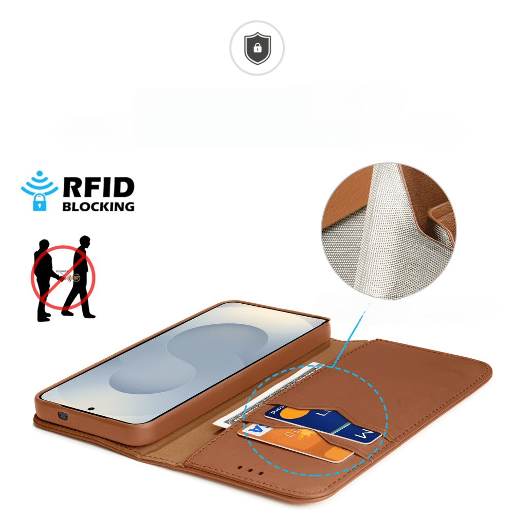 Galaxy S25 Edge - DUX DUCIS HIVO Etui Tasche mit RFID-Schutz