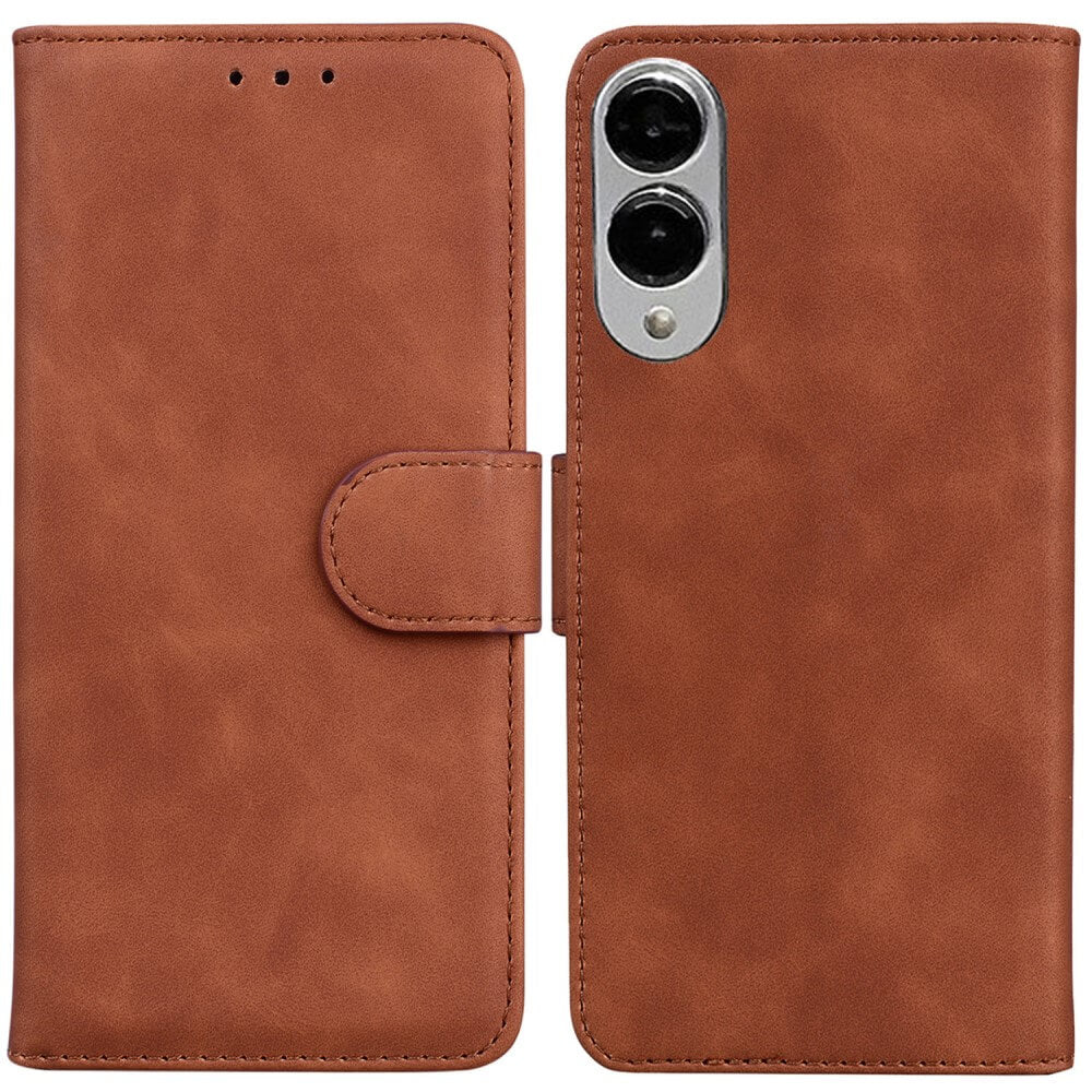 Galaxy S25 Edge - Solide Leder Etui Hülle