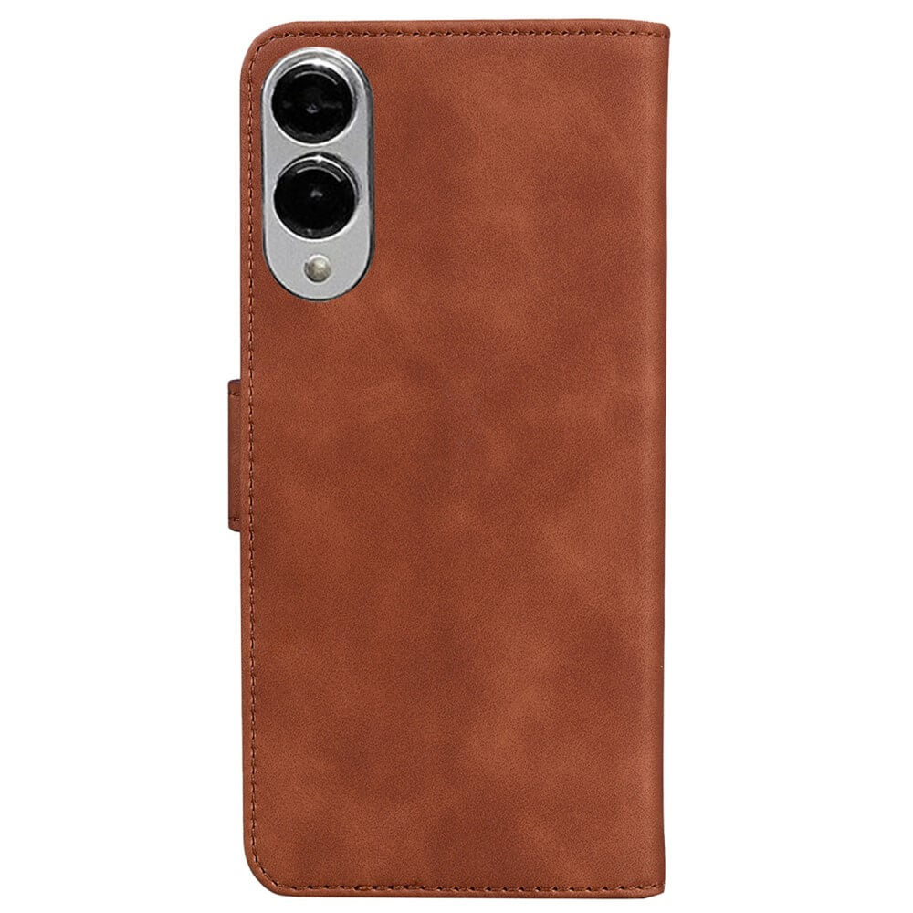 Galaxy S25 Edge - Solide Leder Etui Hülle