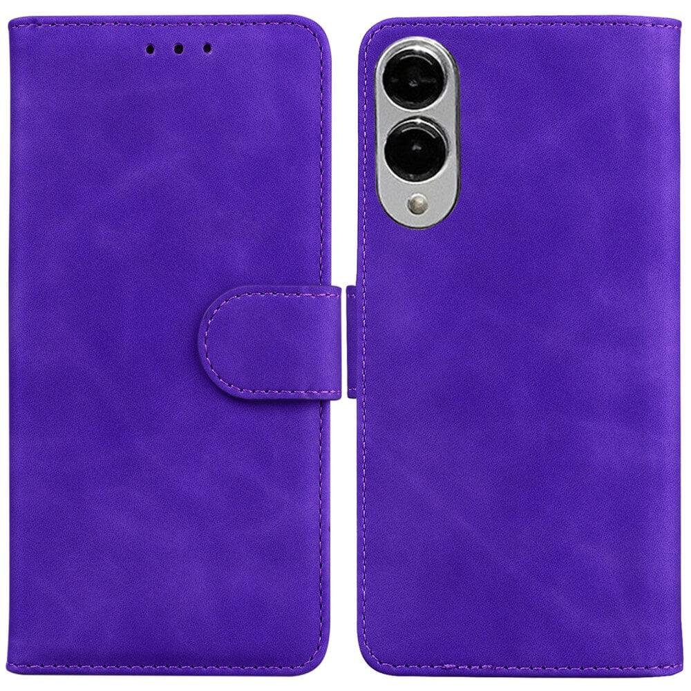 Galaxy S25 Edge - Solide Leder Etui Hülle