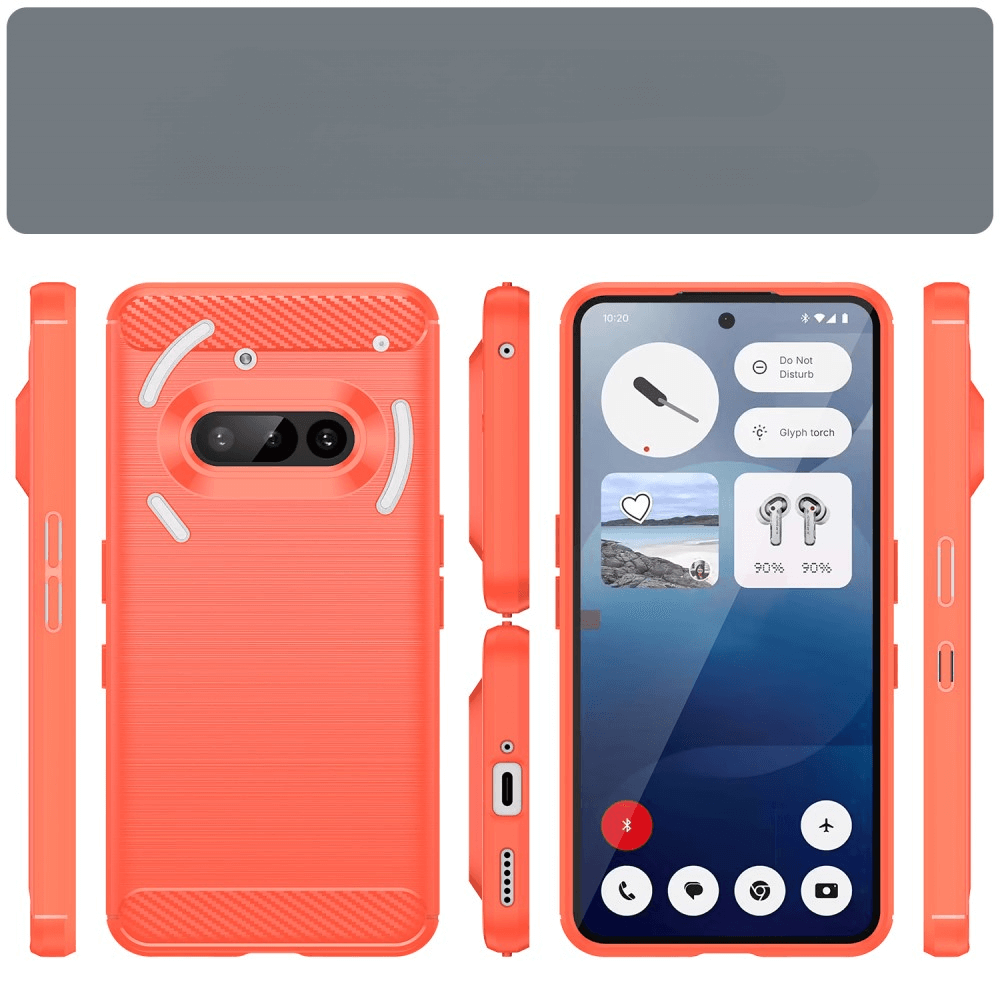 Nothing Phone (3a) - Coque look métal carbone