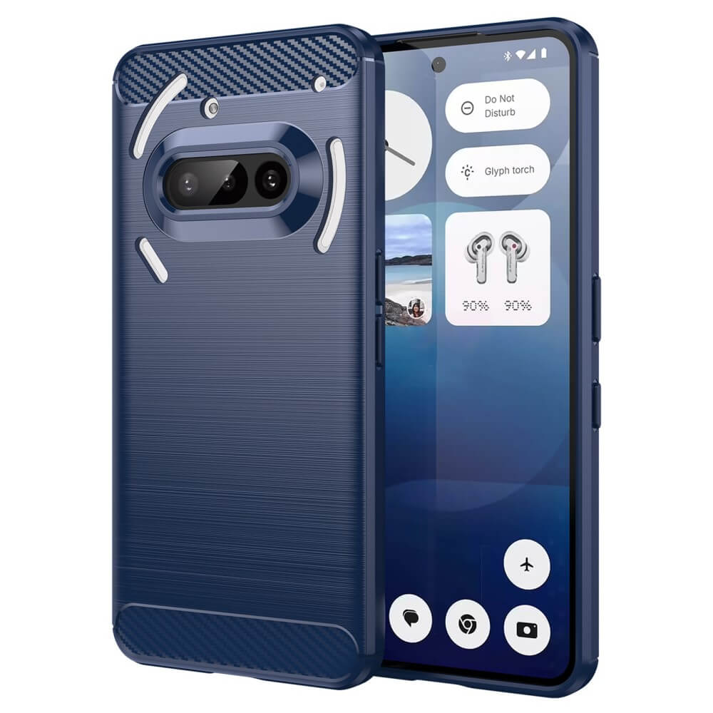 Nothing Phone (3a) - Coque look métal carbone