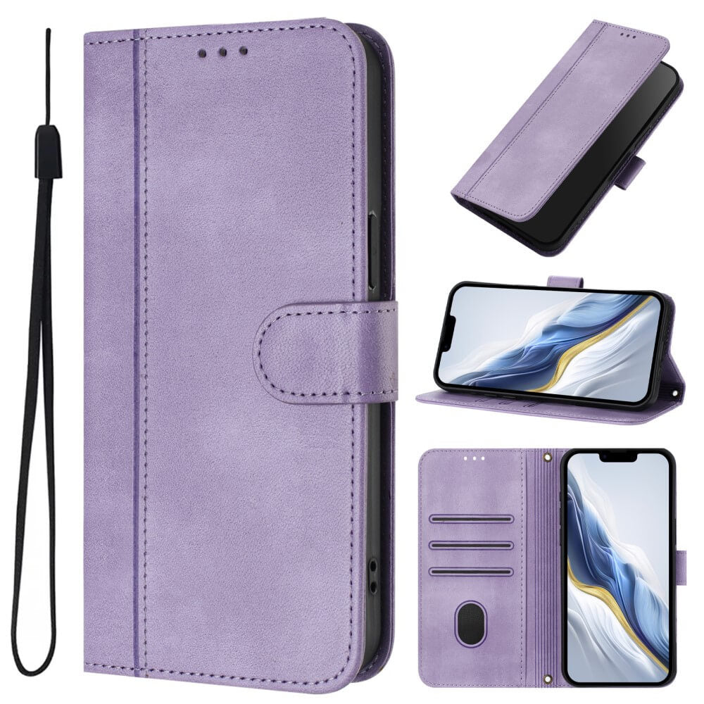 HONOR Magic7 Lite - Custodia in pelle scamosciata dal design vintage