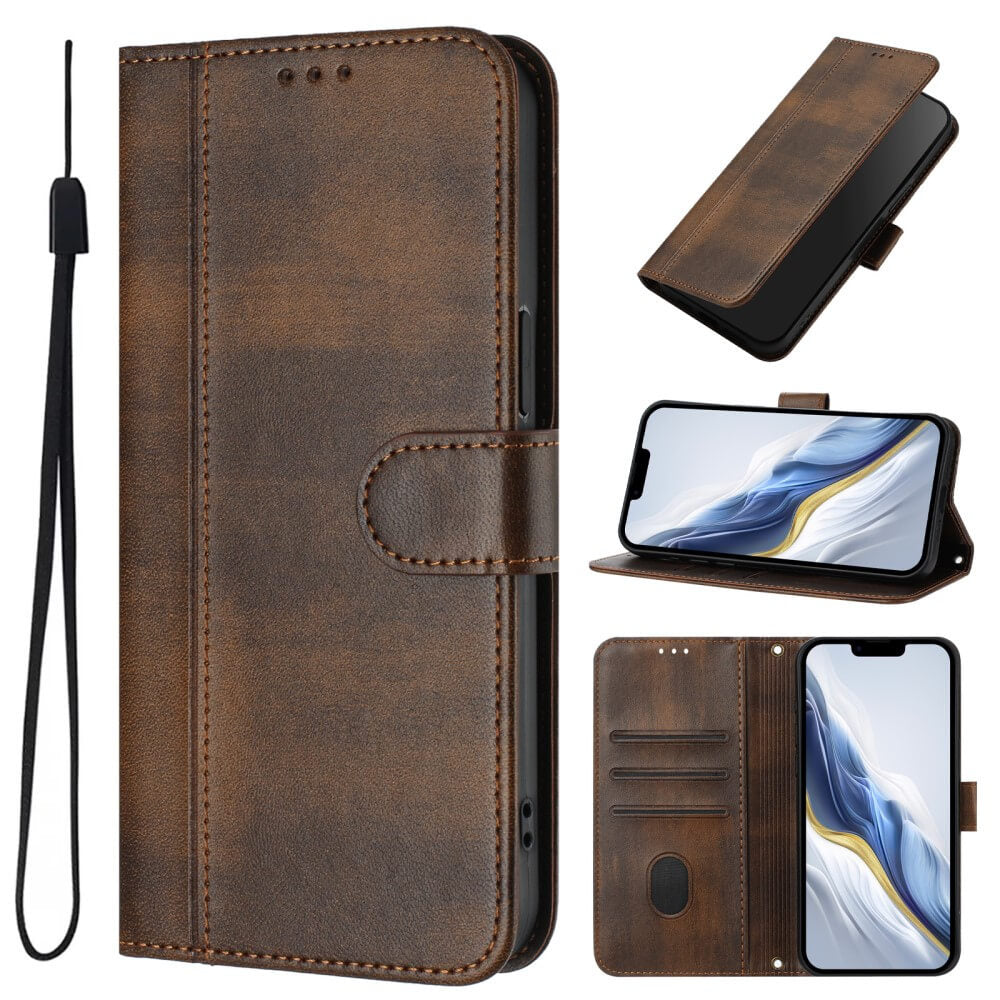 HONOR Magic7 Lite - Custodia in pelle scamosciata dal design vintage
