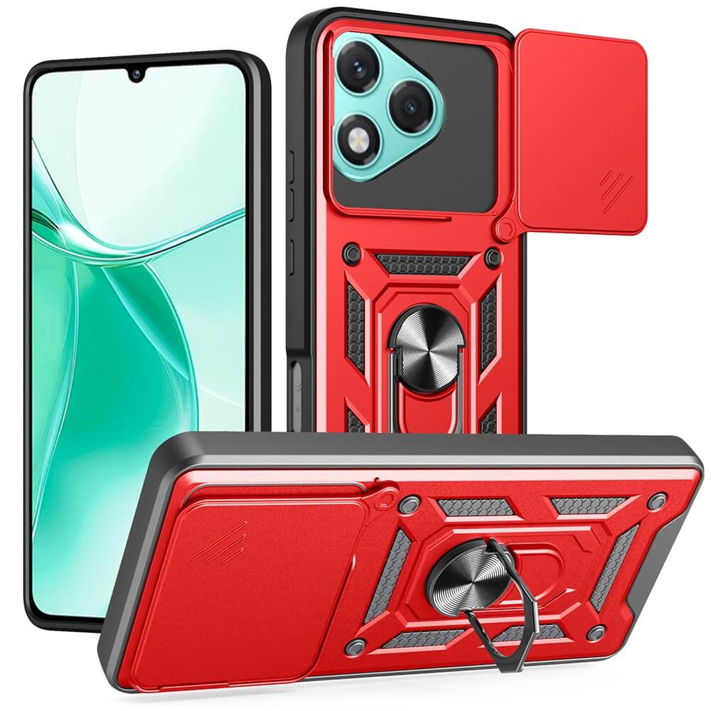 Custodia Protettiva Con Vetro Display E Supporto Magnetico Per Honor 400 Lite 5G - Lonfeid - Foto 4