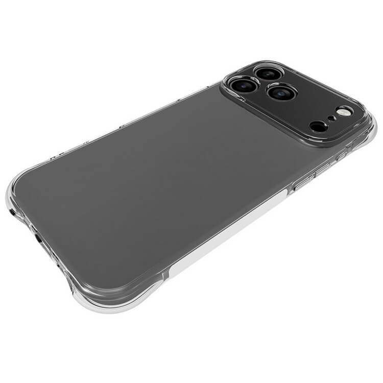 Die Cover-Discount iPhone 17 Pro Max - Drop Protection Silikon Case schützt dein Smartphone zuverlässig und betont dank des klaren Designs das elegante Gehäuse sowie die dreifache Rückkamera.