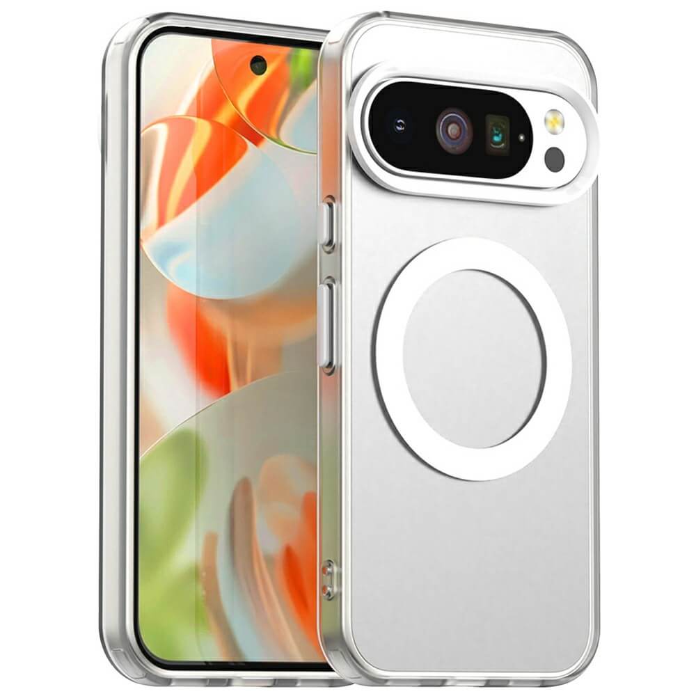 #farbe_weiss|Cover-Discount Google Pixel 10 Pro XL Acryl-Handyhülle mit Magnet und Farbakzent: Passgenau für das Smartphone mit farbigem Display und Dual-Kamera, unterstützt MagSafe und kabelloses Laden.
