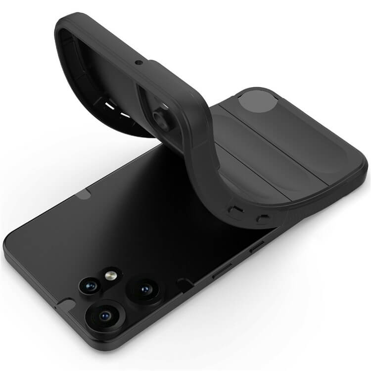 Die schwarze CMF Phone 2 Pro - Rugged Protective Hülle von Cover-Discount verfügt über ein schlankes, modernes, faltbares Design mit zwei rückseitigen Kameras und bietet maximalen Schutz - perfekt für Ihr CMF Phone 2 Pro.