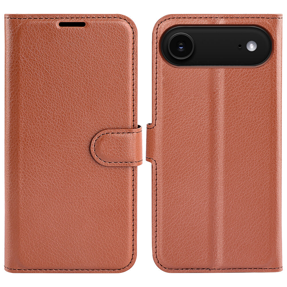 Das Cover-Discount iPhone 17 Air - Leder Etui Hülle bietet Rundumschutz mit Magnetverschluss, voll geschlossen vorne und hinten, und präziser Kameraaussparung.