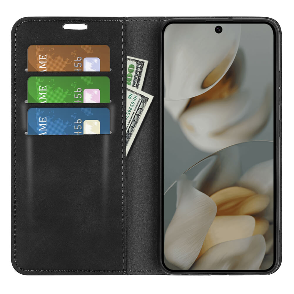 Das Cover-Discount Google Pixel 10 Pro XL - Stand Flip Case Hülle fasst drei Karten, Bargeld und Ihr Telefon mit einem eleganten abstrakten Hintergrundbild - eine Kombination aus Stil und Funktion für Ihr Google Pixel 10 Pro XL.