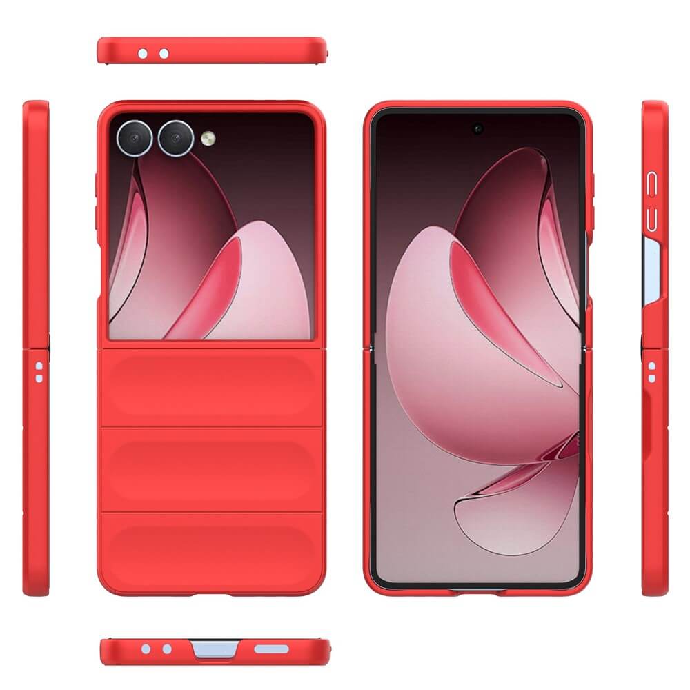 #farbe_rot|Die Cover-Discount Galaxy Z Fold7 - Rugged Protective Hülle ist aus verschiedenen Blickwinkeln auf weißem Hintergrund abgebildet und zeigt so maximalen Schutz für Ihr faltbares Smartphone.