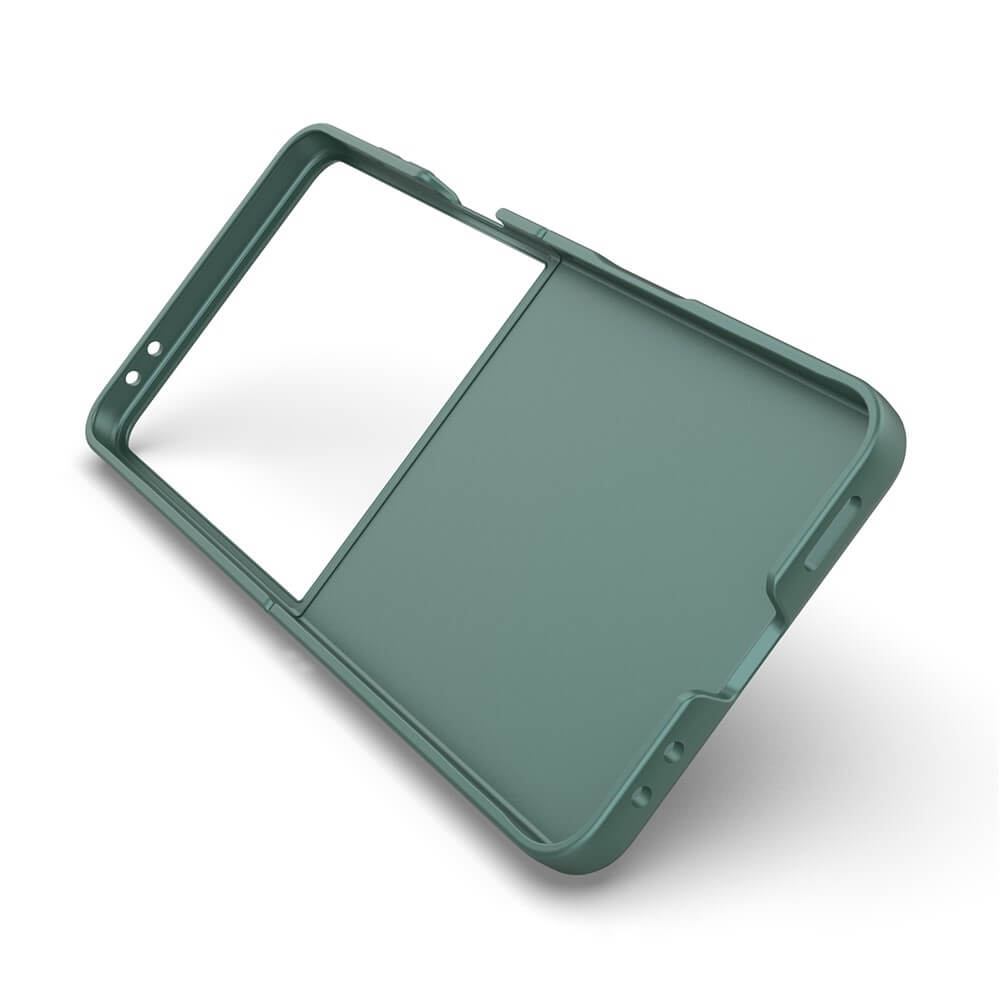 Cover-Discount Galaxy Z Fold7 - Rugged Protective Hülle in Grün mit Schiebekameraabdeckung für maximalen Schutz, präsentiert vor weißem Hintergrund.