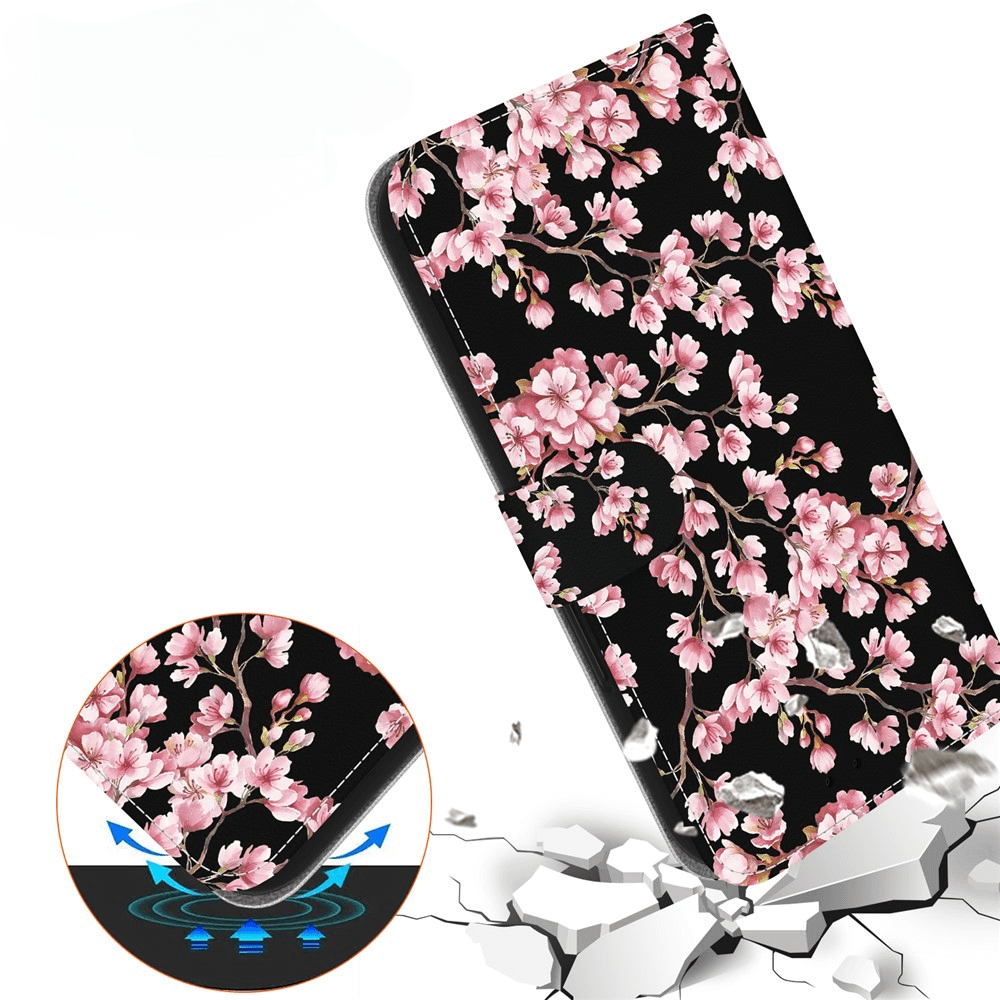 Die iPhone 17 Pro Max - Tasche Hülle mit Blüten Motiv von Cover-Discount schützt Ihr Handy zuverlässig, sogar auf rauem und rissigem Untergrund.