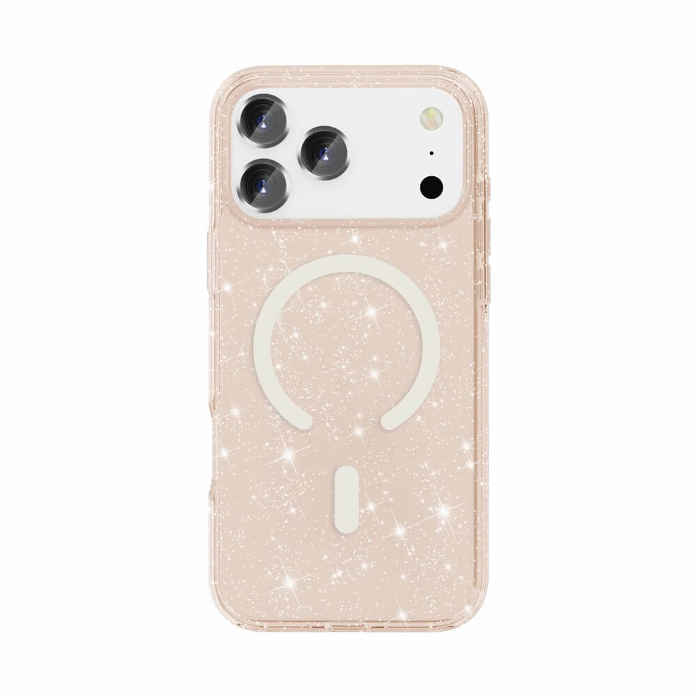 Das Cover-Discount iPhone 17 Pro Max - Glitzer Case mit MagSafe verleiht deinem Smartphone funkelnden Stil und praktische MagSafe kompatible Funktion.