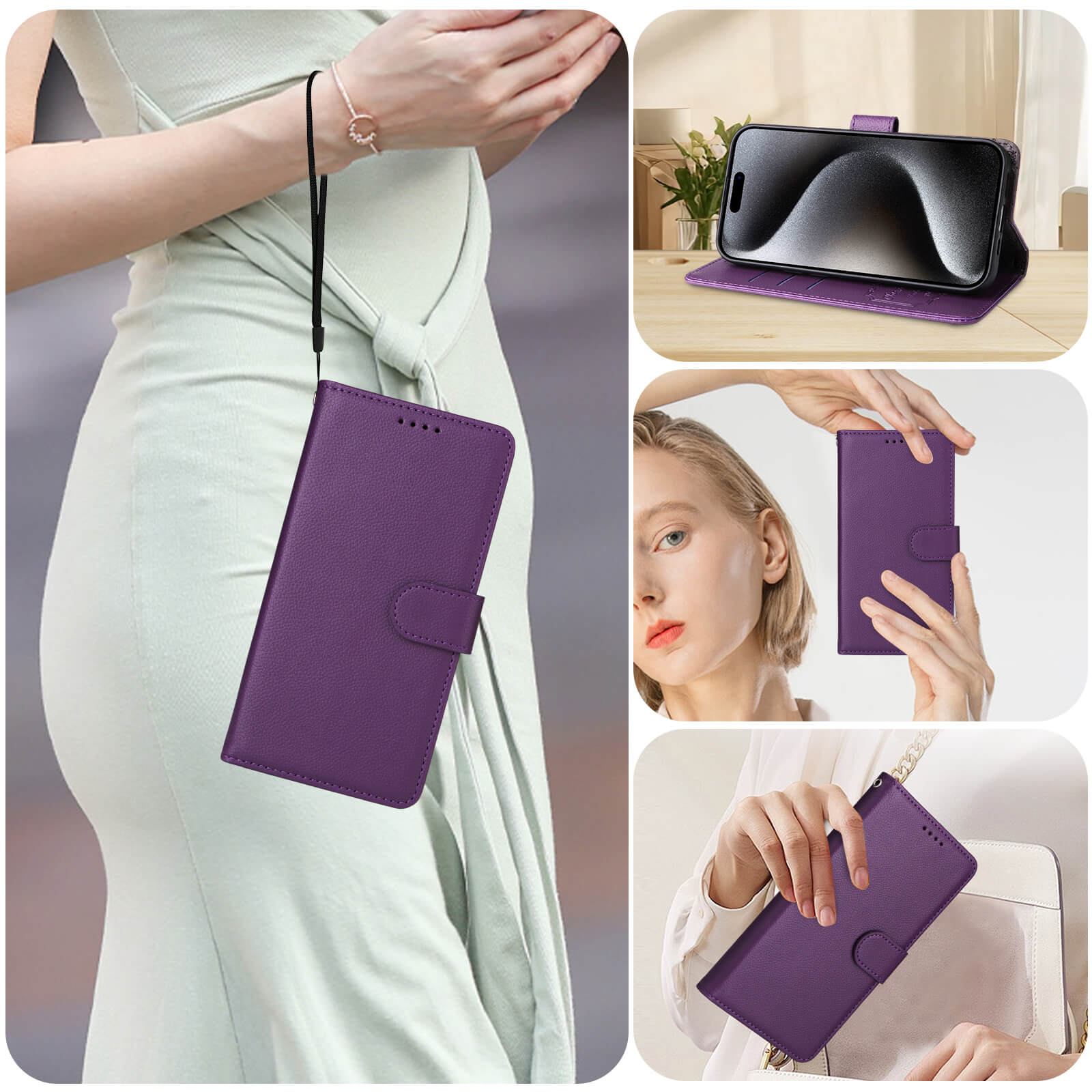 Galaxy A17 / A16 / A26 - Leather-look case with textured surface