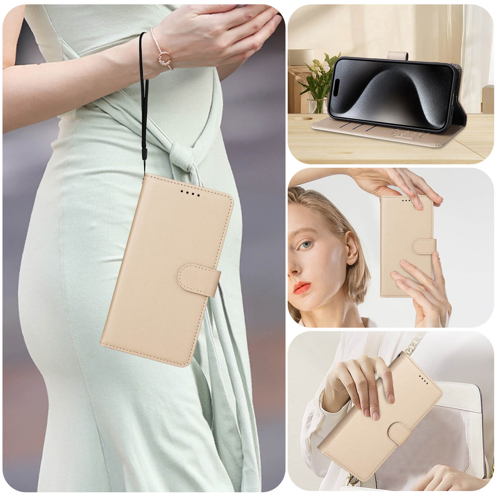 Galaxy A17 / A16 / A26 - Leather-look case with textured surface