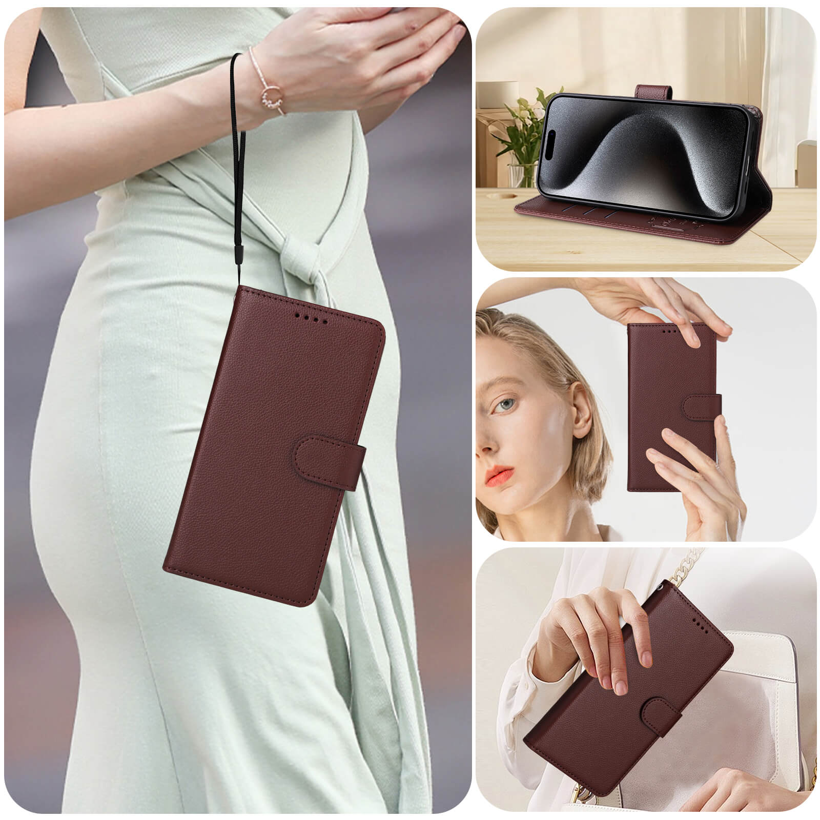 Galaxy A17 / A16 / A26 - Leather-look case with textured surface