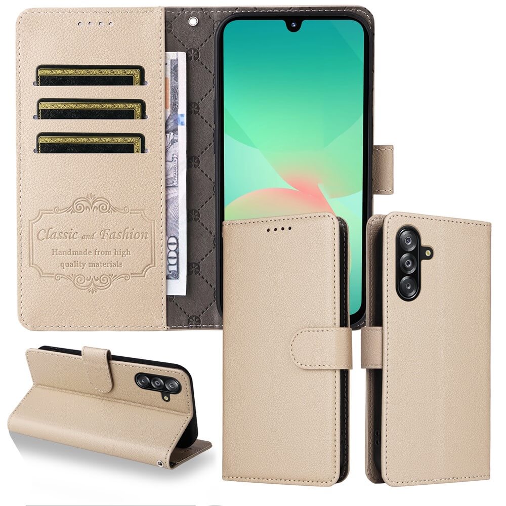 Galaxy A17 / A16 / A26 - Leather-look case with textured surface
