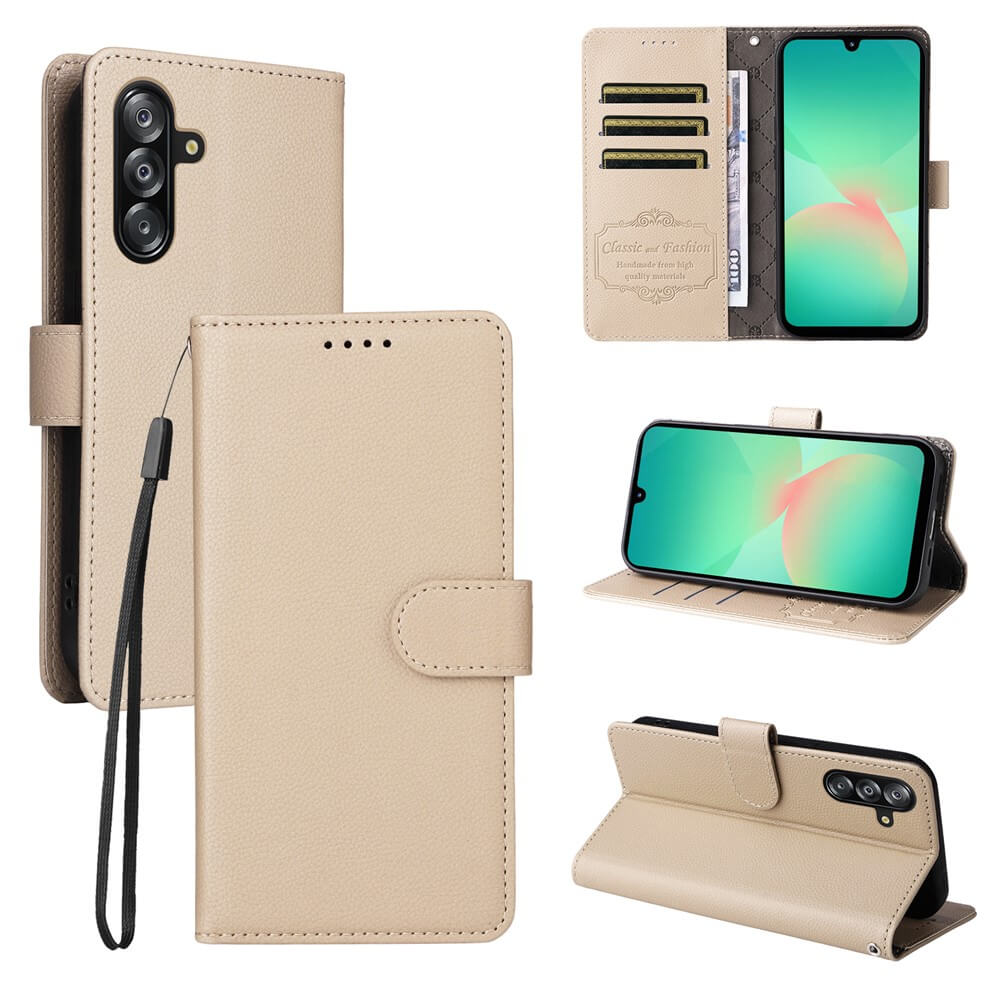Galaxy A17 / A16 / A26 - Leather-look case with textured surface