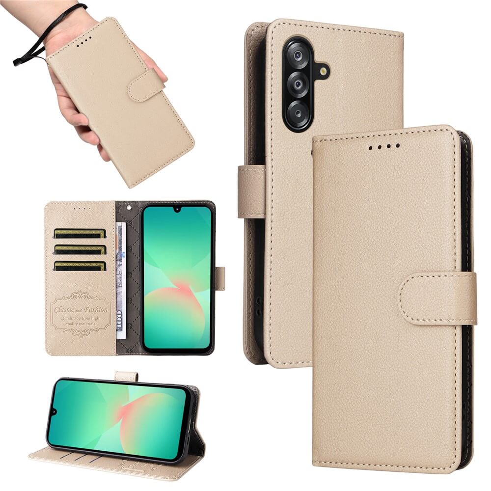 Galaxy A17 / A16 / A26 - Leather-look case with textured surface