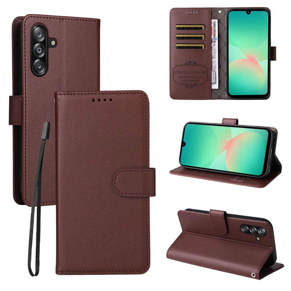 Galaxy A17 / A16 / A26 - Leather-look case with textured surface