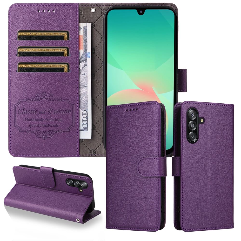 Galaxy A17 / A16 / A26 - Leather-look case with textured surface