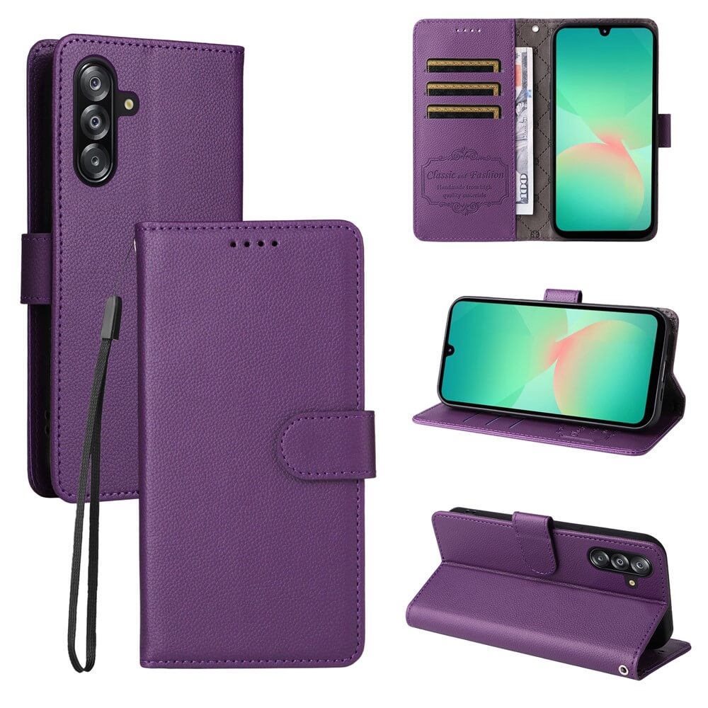Galaxy A17 / A16 / A26 - Leather-look case with textured surface