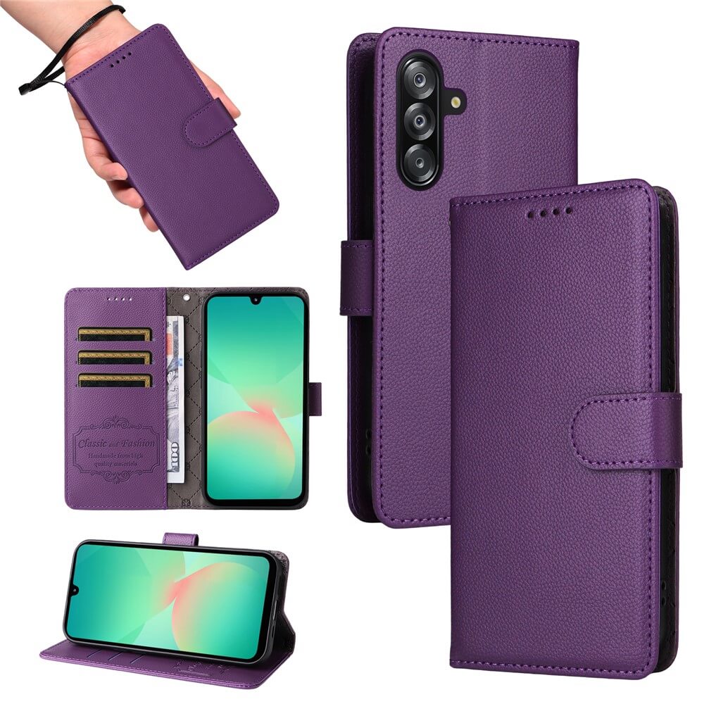 Galaxy A17 / A16 / A26 - Leather-look case with textured surface