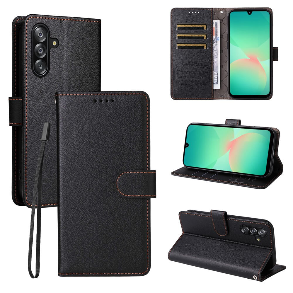 Galaxy A17 / A16 / A26 - Leather-look case with textured surface