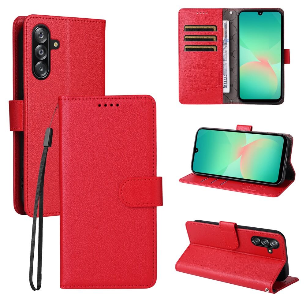 Galaxy A17 / A16 / A26 - Leather-look case with textured surface