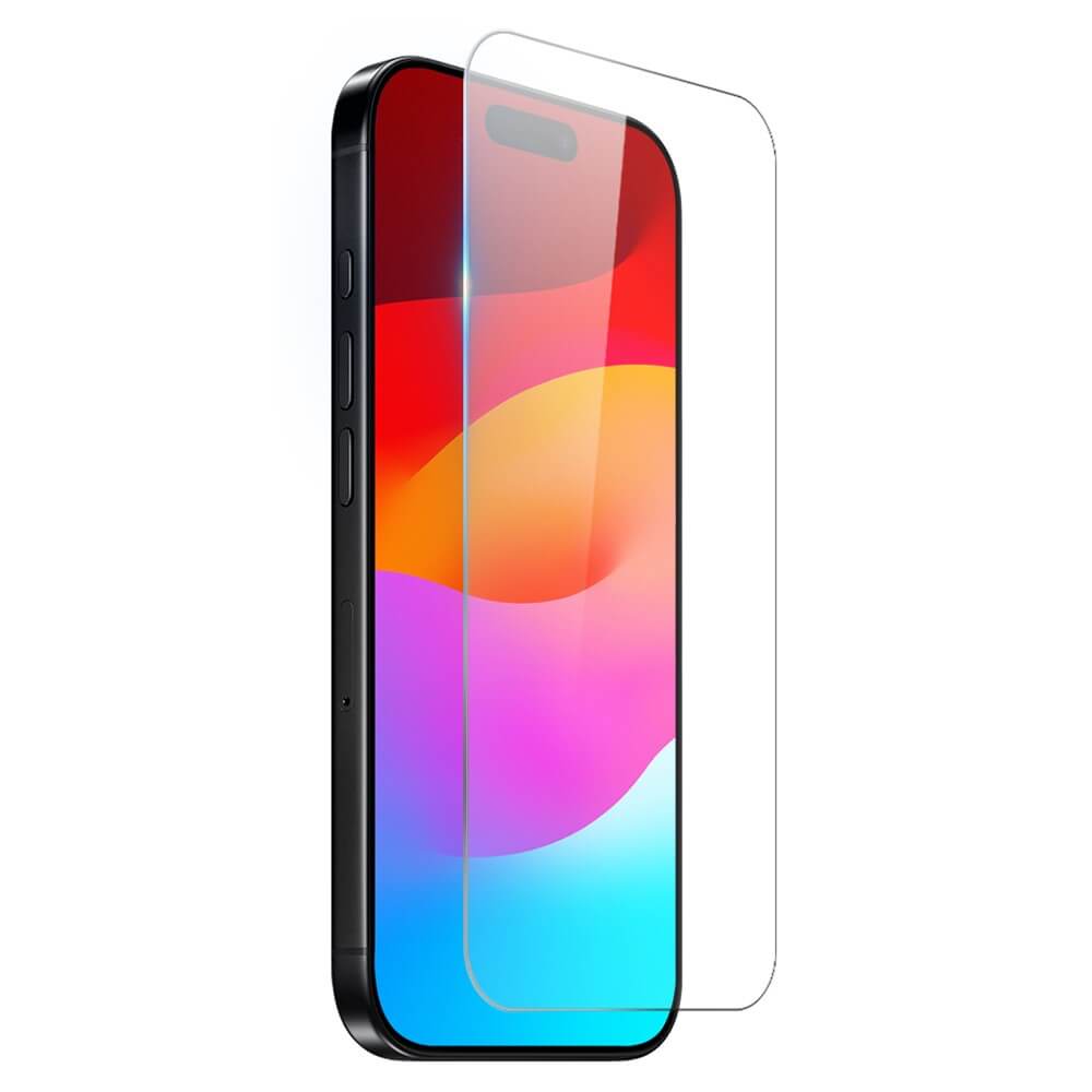 Das iPhone 17 Pro Max wird mit einem leuchtenden Display und dem NORTHJO 3-in-1 Set gezeigt, das mit einer Handyhülle und Panzergläsern für robusten Rundumschutz des Smartphones sorgt.