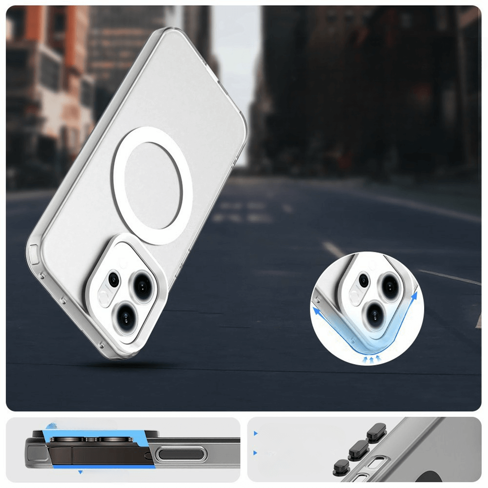 OPPO Reno14 - Acryl-Handyhülle mit Magnet und Farbakzent