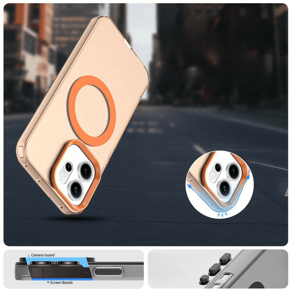 OPPO Reno14 - Acryl-Handyhülle mit Magnet und Farbakzent