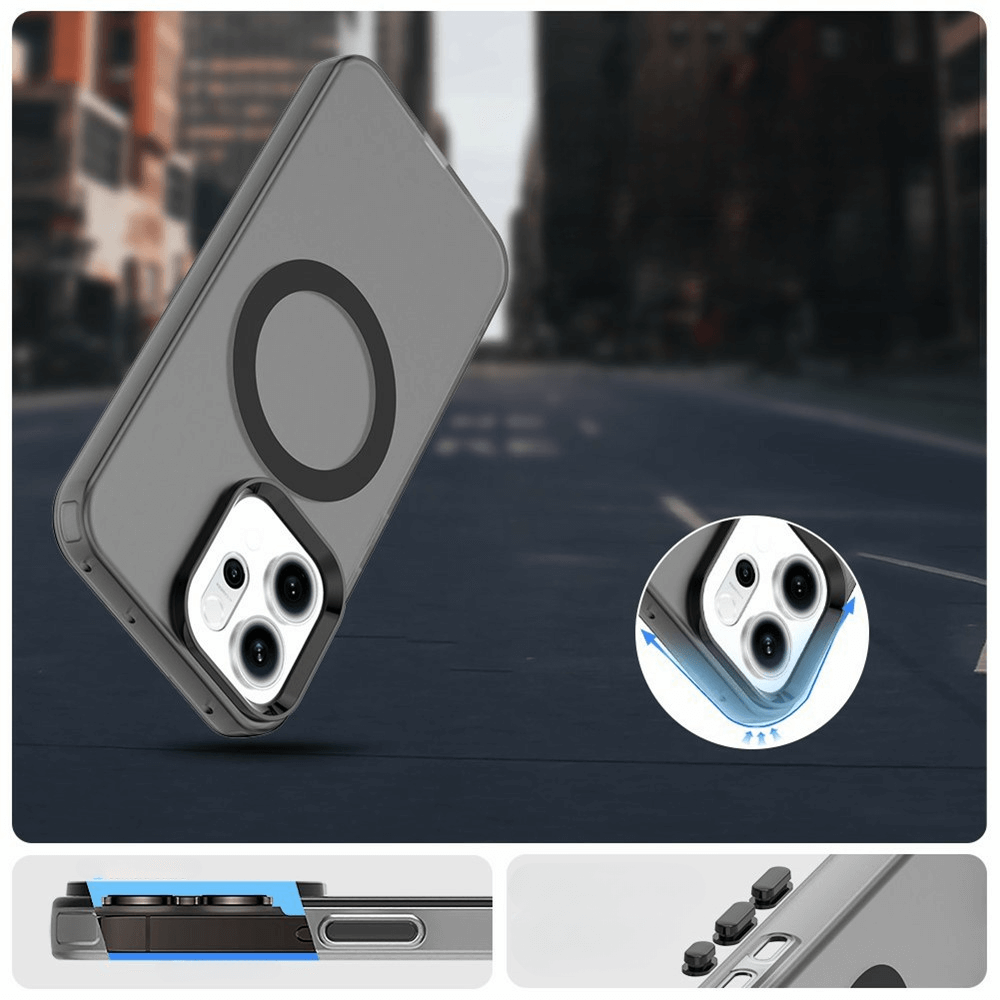 OPPO Reno14 - Acryl-Handyhülle mit Magnet und Farbakzent