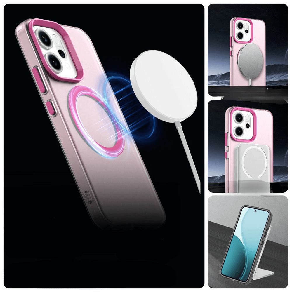 OPPO Reno14 - Acryl-Handyhülle mit Magnet und Farbakzent