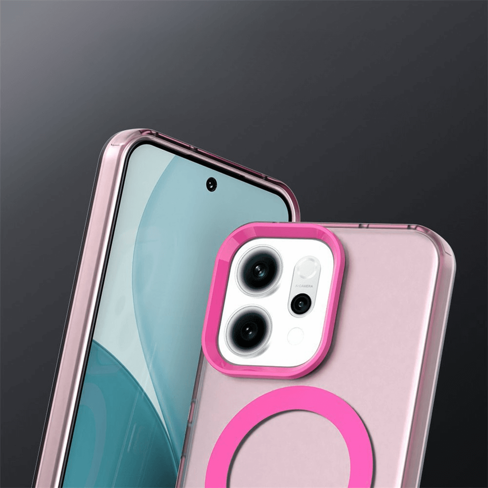 OPPO Reno14 - Acryl-Handyhülle mit Magnet und Farbakzent