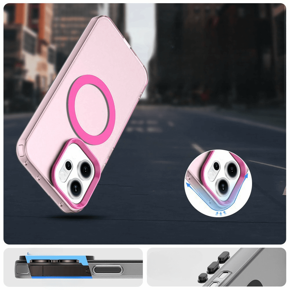 OPPO Reno14 - Acryl-Handyhülle mit Magnet und Farbakzent