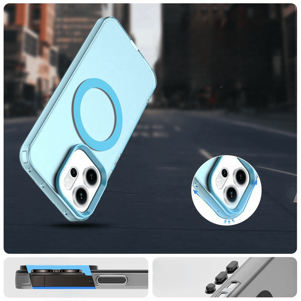 OPPO Reno14 - Acryl-Handyhülle mit Magnet und Farbakzent